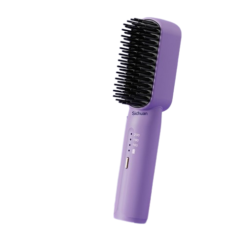 Close-up of FlexiStraight's adjustable heat settings for hair styling