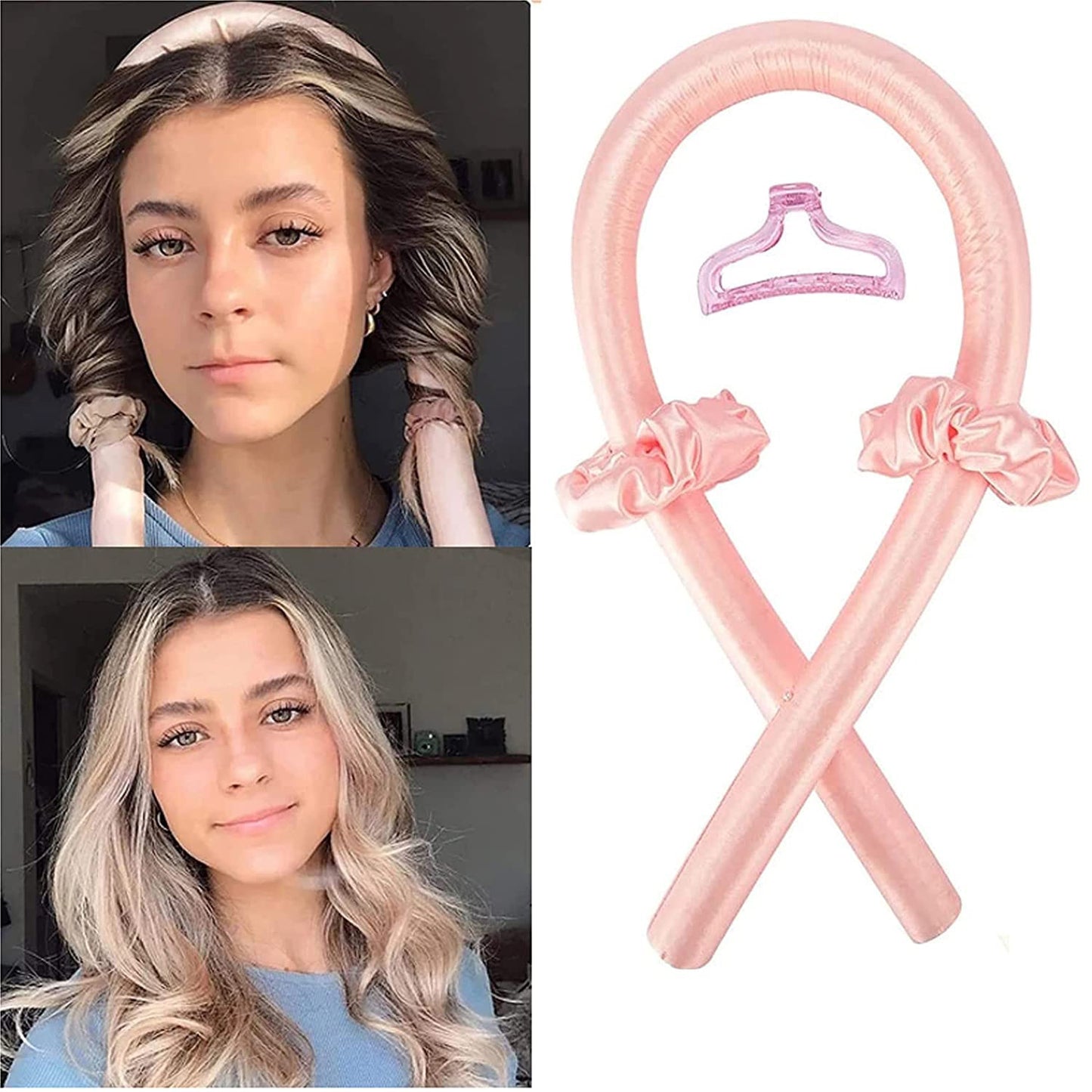 pink Foam curler for hair styling and wave 
