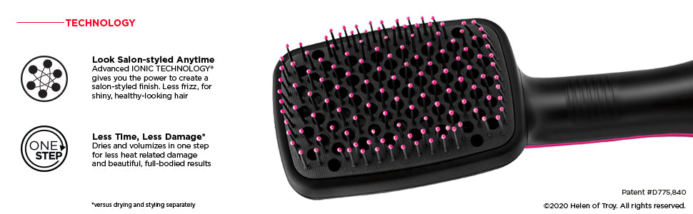 Hair Dryer Brush with Lightweight and Compact Design