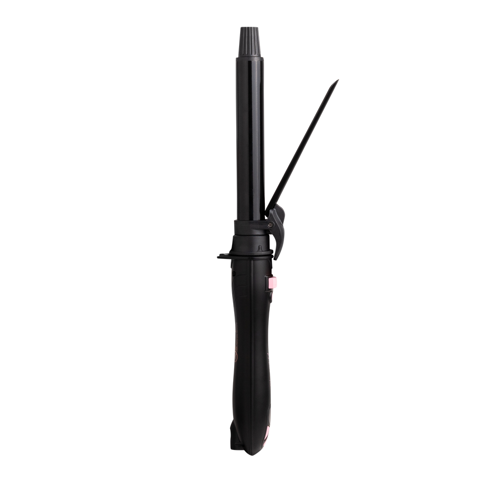 Side view of the black Automatic Hair Curler for perfect, long-lasting curls.