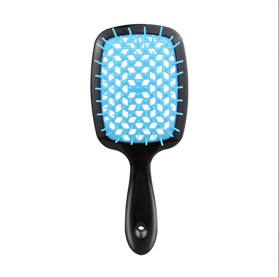 black Handle blue hair brush