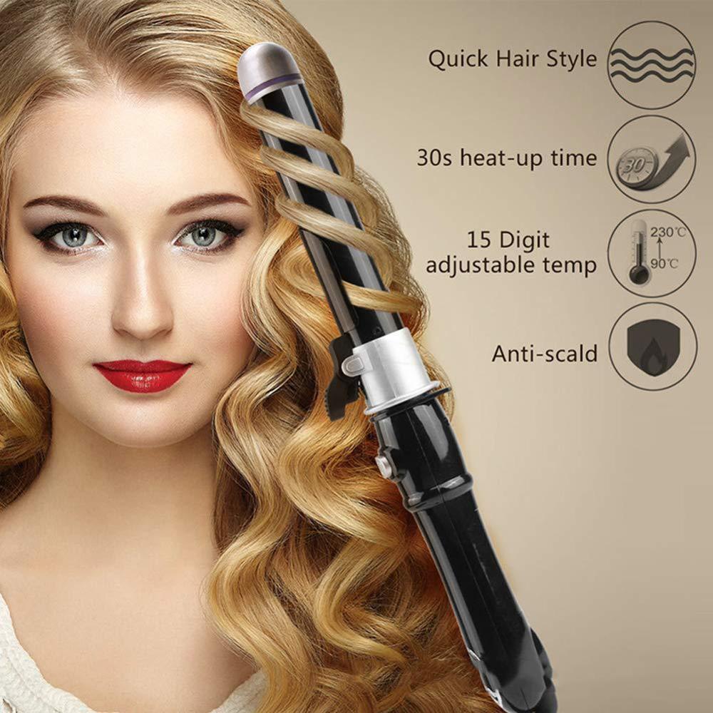 Black Automatic Hair Curler offering quick curling with air-cooling technology.