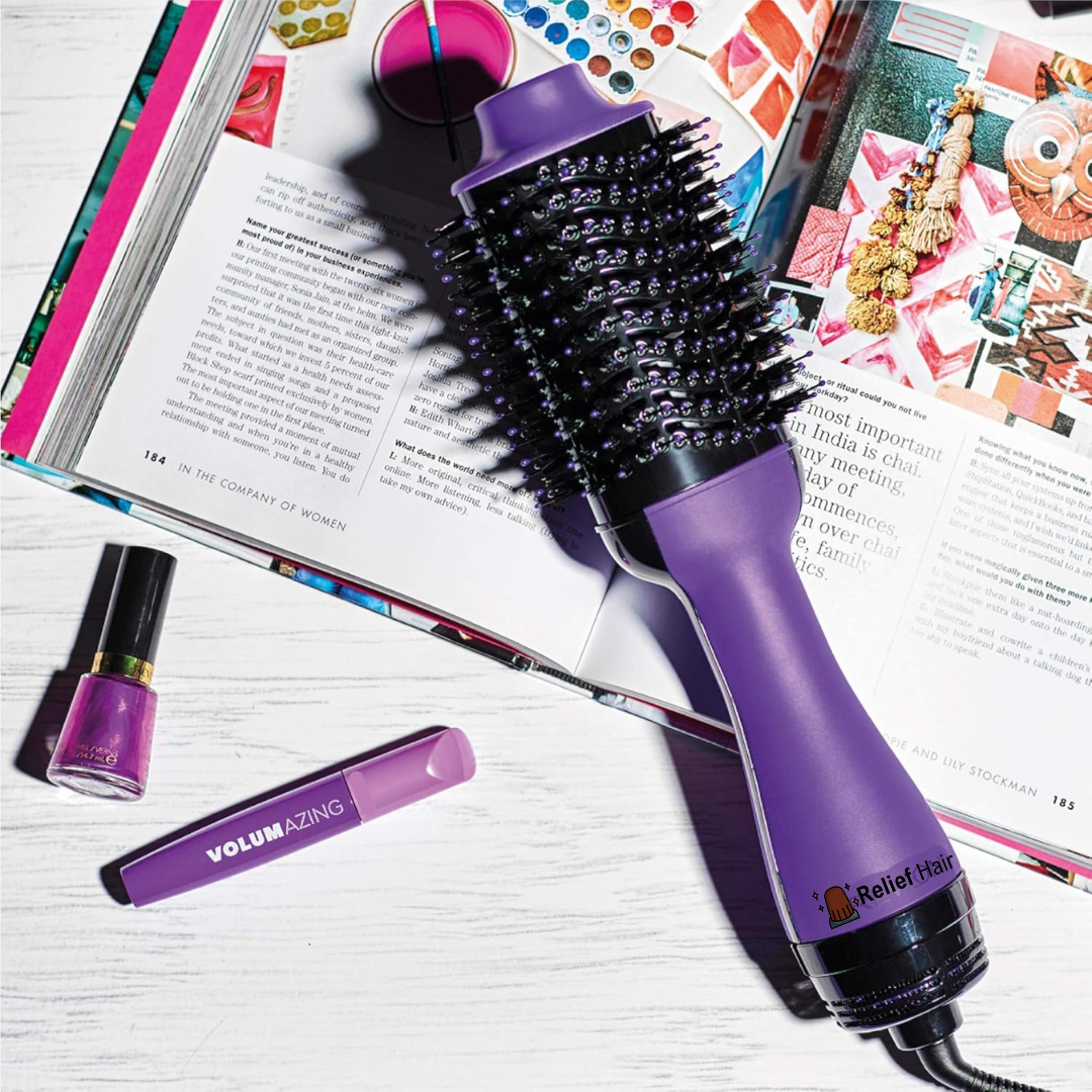 ReliefHair Hair Dryer Brush for Volumizing and Smoothing All Hair Types