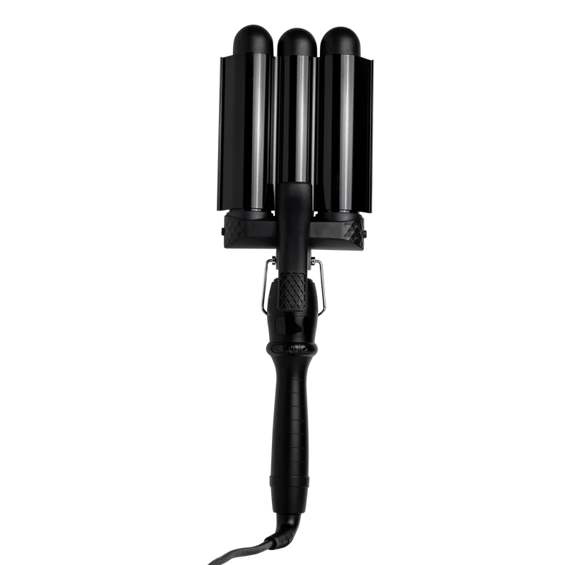 Create effortless beach waves with the Triple Hair Waver, designed for long-lasting curls.