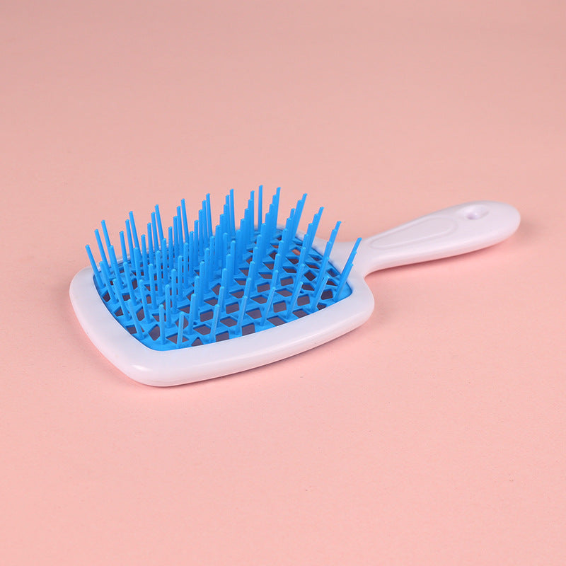 withe Handle blue hair brush